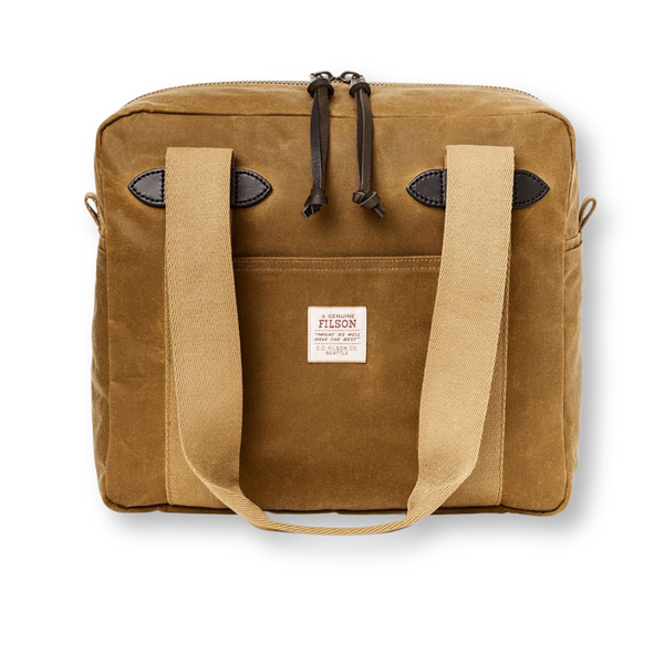 Filson Tin Cloth Tote Bag Zipper - Dark Tan