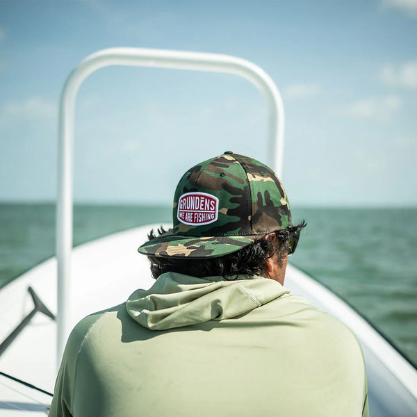 Grundéns We Are Fishing Camo Trucker Hat