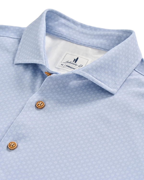 Johnnie-O Augustine Printed Knit Short Sleeve Button-Down Shirt