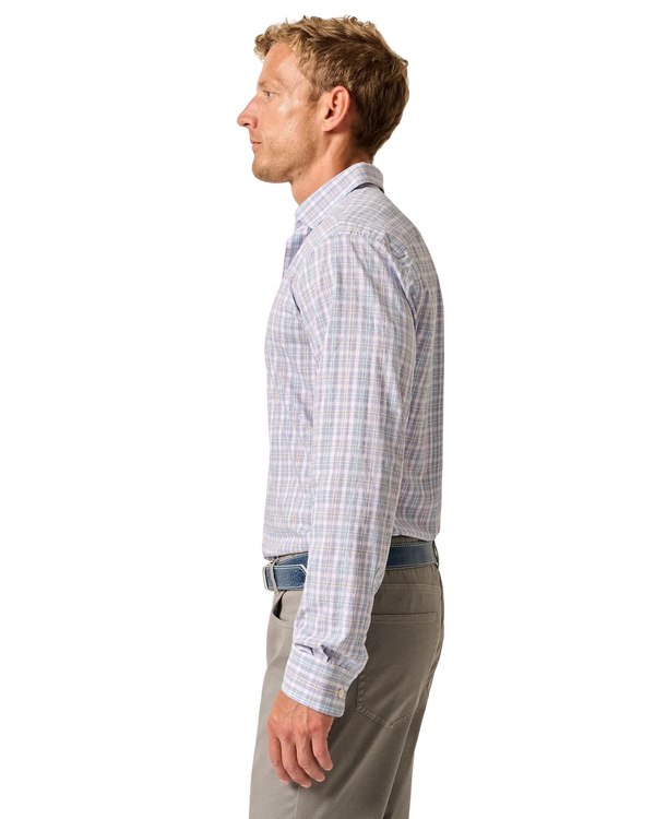 Johnnie-O Bruin Plaid Performance Button Up Shirt