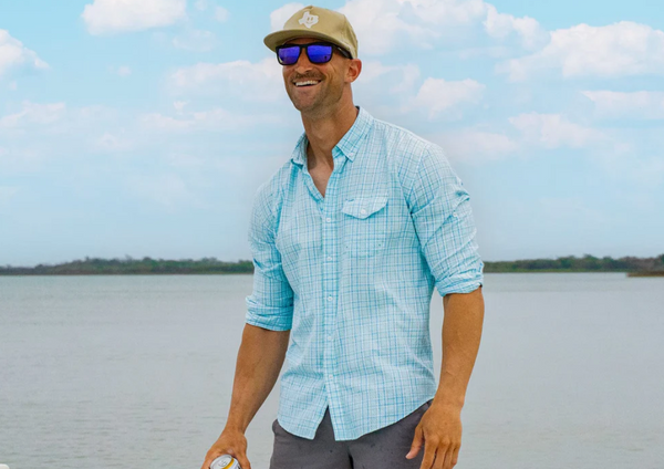 Criquet Long Sleeve Seersucker Performance Pearl Snap Shirt