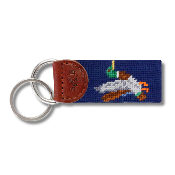 Smathers & Branson Leather Trimmed Key Fob