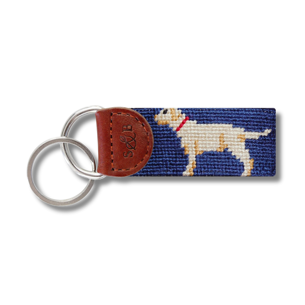 Smathers & Branson Leather Trimmed Key Fob