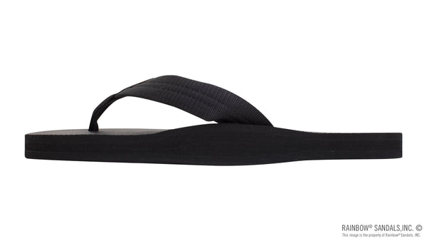 Rainbow Sandals Men's - Classic Rubber Single Layer Black