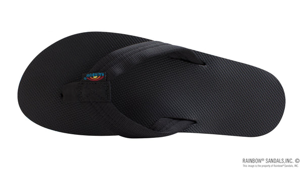 Rainbow Sandals Men's - Classic Rubber Single Layer Black