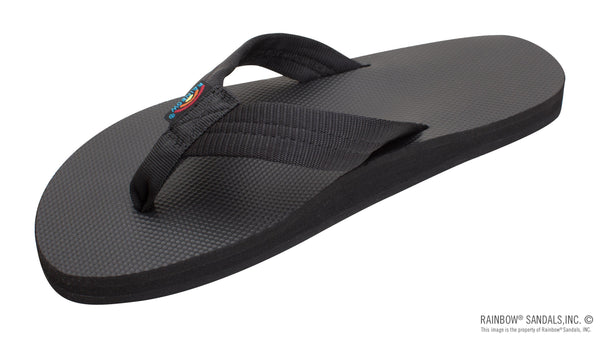 Rainbow Sandals Men's - Classic Rubber Single Layer Black