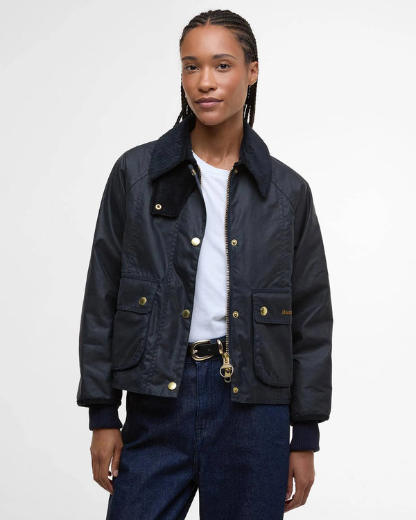 Barbour Cropped Beadnell Waxed Jacket