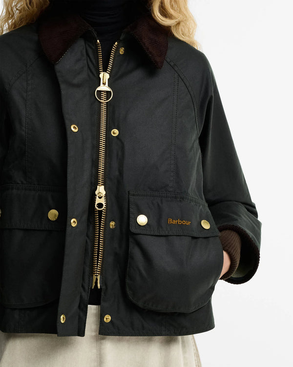 Barbour Cropped Beadnell Waxed Jacket