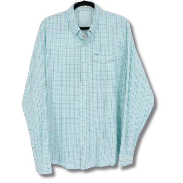 Criquet Long Sleeve Seersucker Performance Pearl Snap Shirt