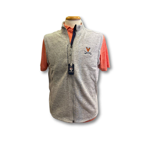 Johnnie-O Denalis Double Zip Fleece Vest (UVA embroidery)