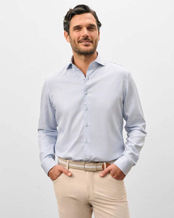 Johnnie-O Judes Striped Tencel Button-Down Shirt