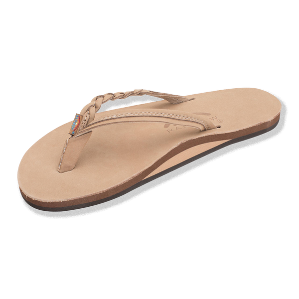 Rainbow Sandals Women's Flirty Braidy - Single Layer Premier Leather 1/2" Narrow Strap