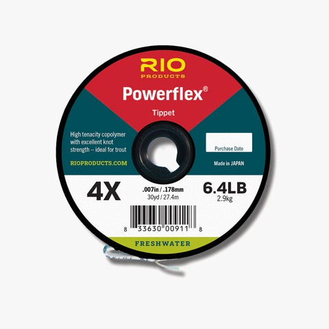 RIO Powerflex 30yd Tippet (0X-6X)