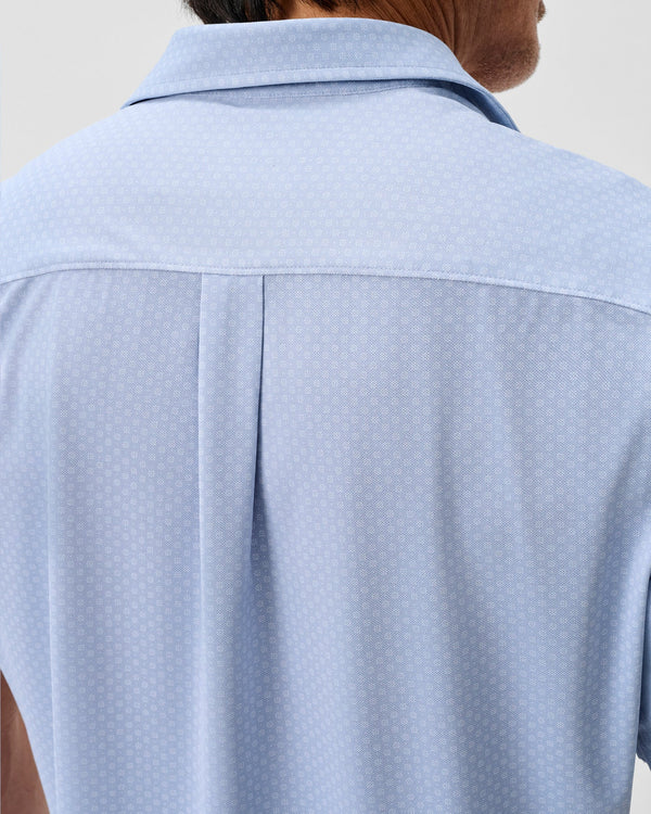 Johnnie-O Augustine Printed Knit Short Sleeve Button-Down Shirt