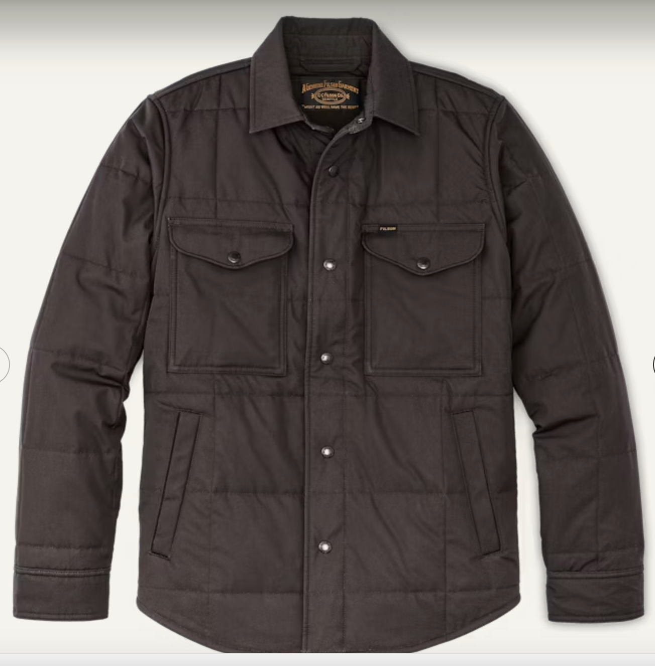 Filson Cover Cloth Quilted Jac Shirt