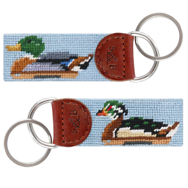 Smathers & Branson Leather Trimmed Key Fob