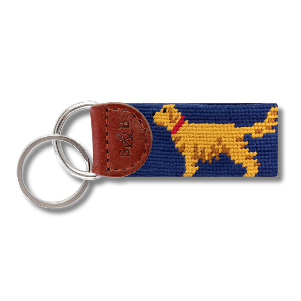 Smathers & Branson Leather Trimmed Key Fob