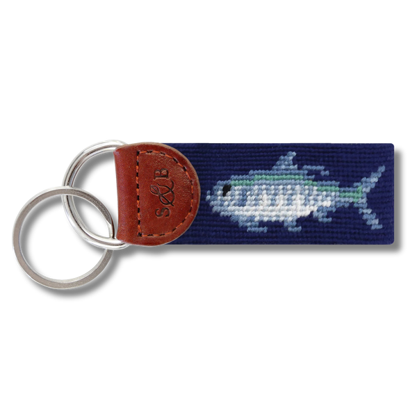 Smathers & Branson Leather Trimmed Key Fob