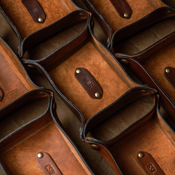 Tom Beckbe Leather Change Tray