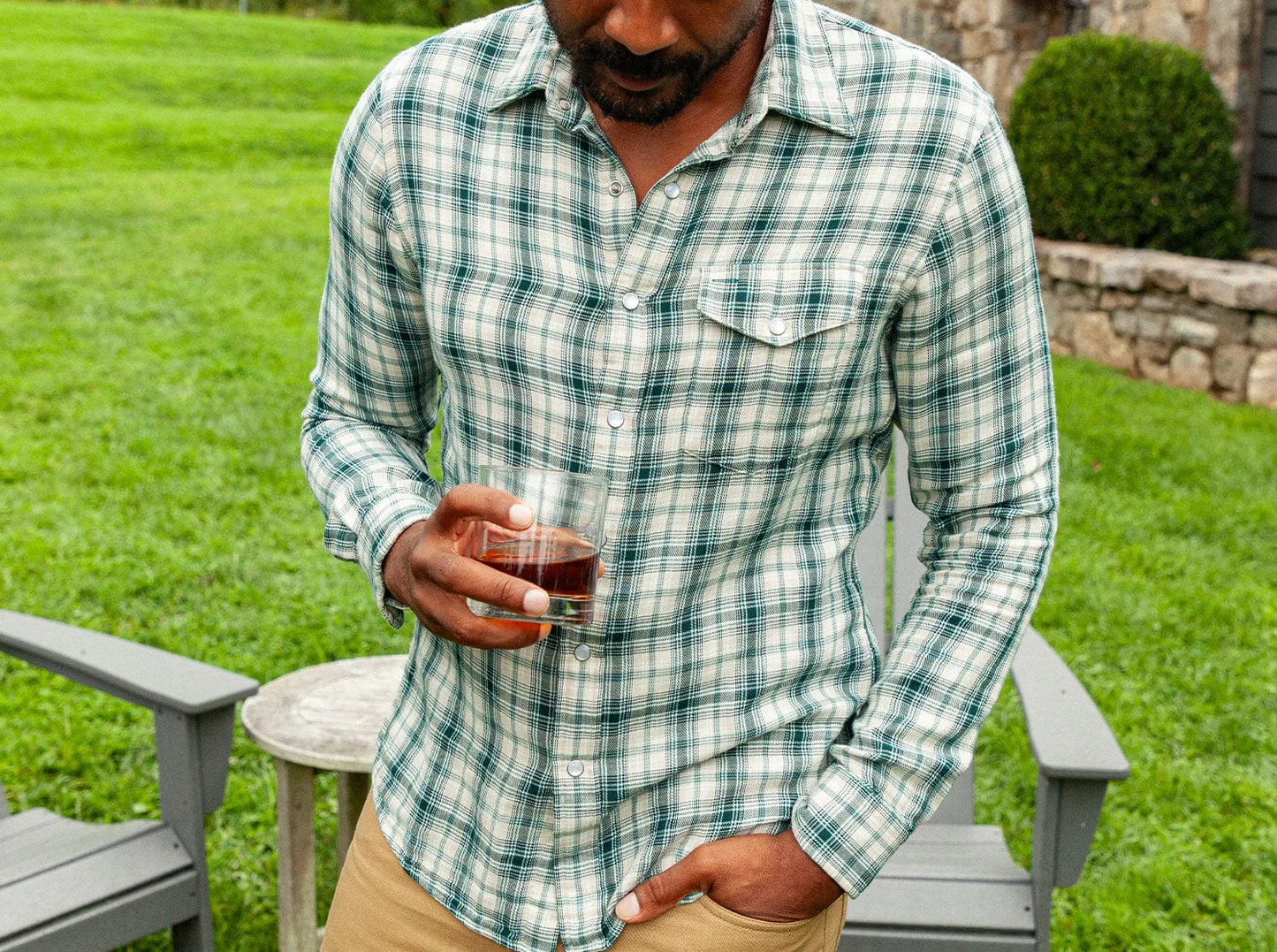 Criquet Double Cloth Flannel Pearl Snap Shirt | Albemarle Angler Criquet Double Cloth Flannel Pearl Snap Shirt | Albemarle Angler