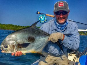 Permit caught at Turneffe Flats, Belize.