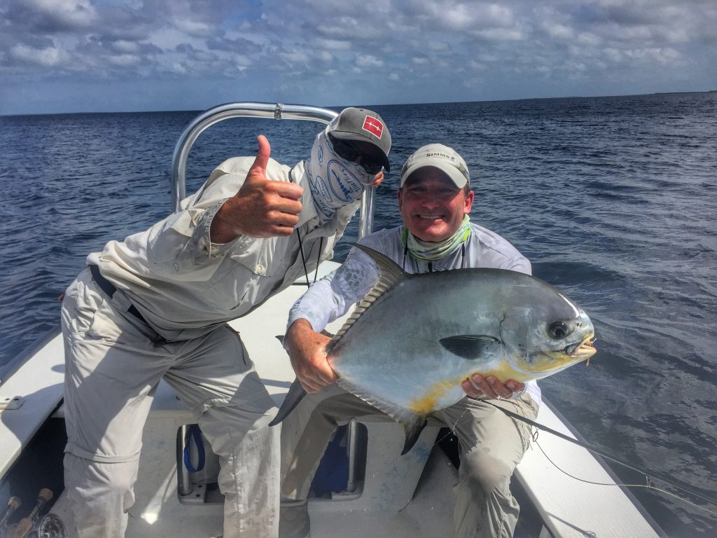 Angler with permit from belize.