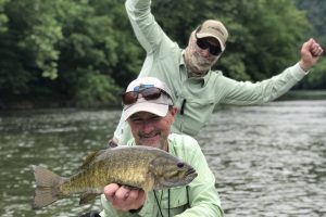 Virginia fishing guide with a very nice smallmouth bass caught in the Shenandoah River, Elkton Va.