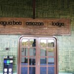Agua Boa Lodge main entrance. 
