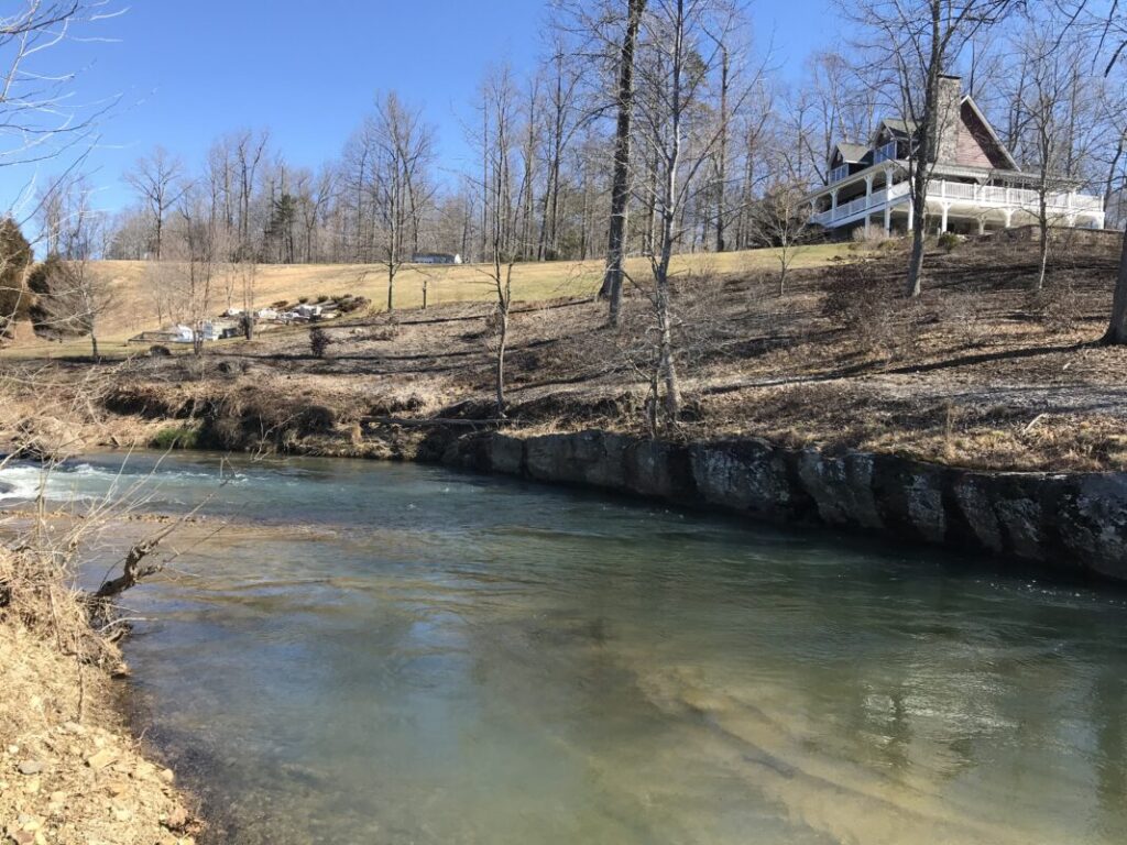 The home pool at South River Preserve on the south river in Greene County Virginia.